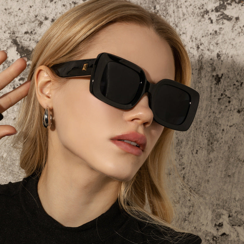 Retro Square Large Frame Sunglasses – Oversized INS Style