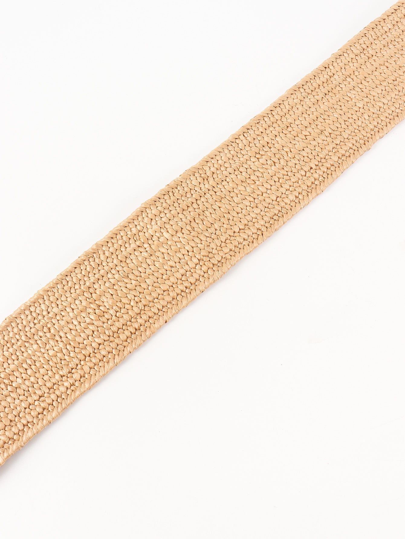 Wide Braid Stretch Belt with Statement Buckle in Sage Green