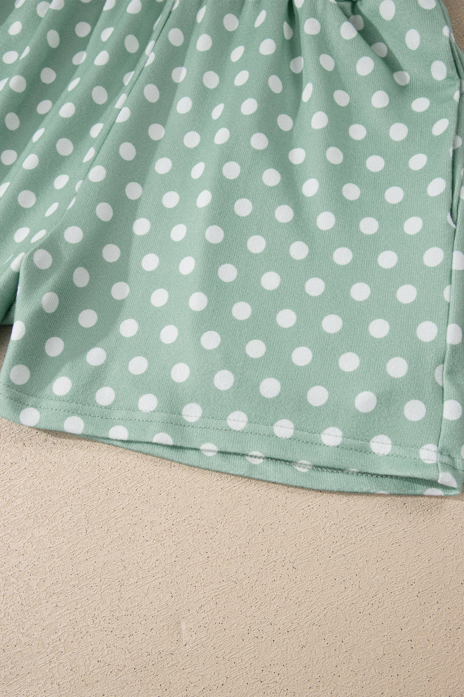 Purple Polka Dot Short Set Women's Two-Piece Casual Lounge Outfit
