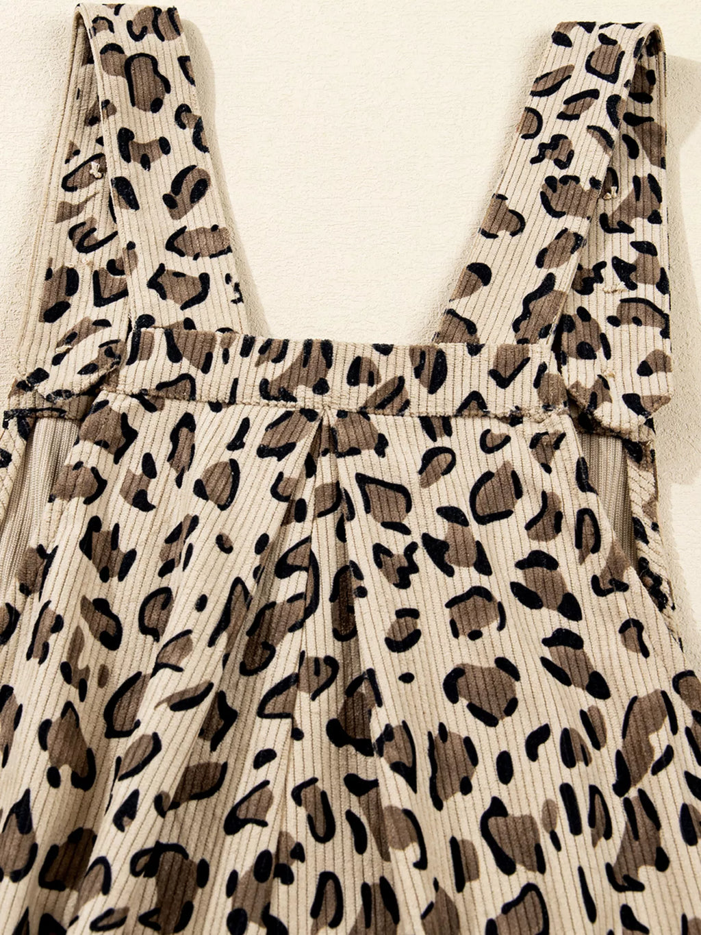 Leopard Bib Wide Leg Jumpsuit