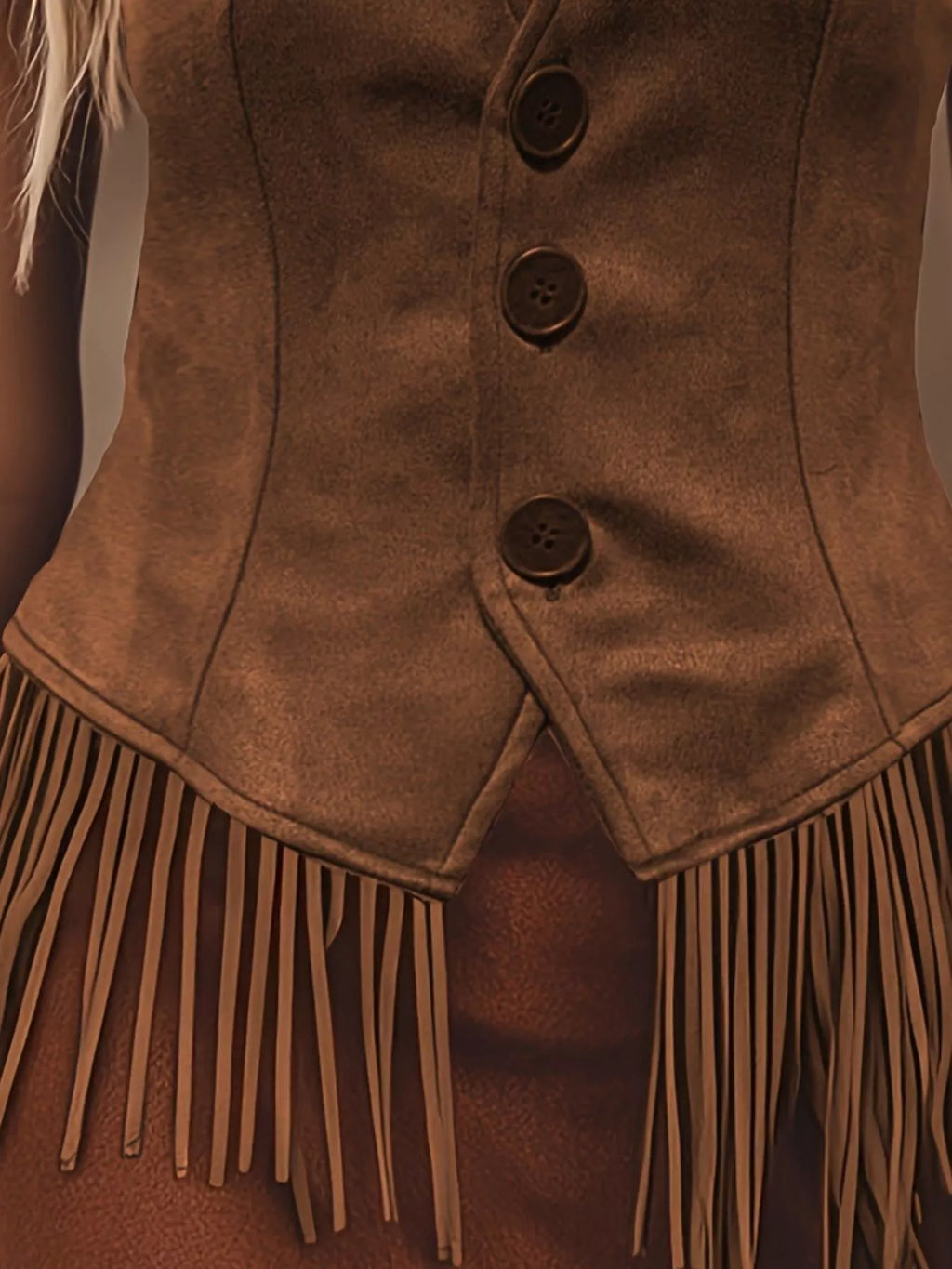 Western Fringe Vest Coat