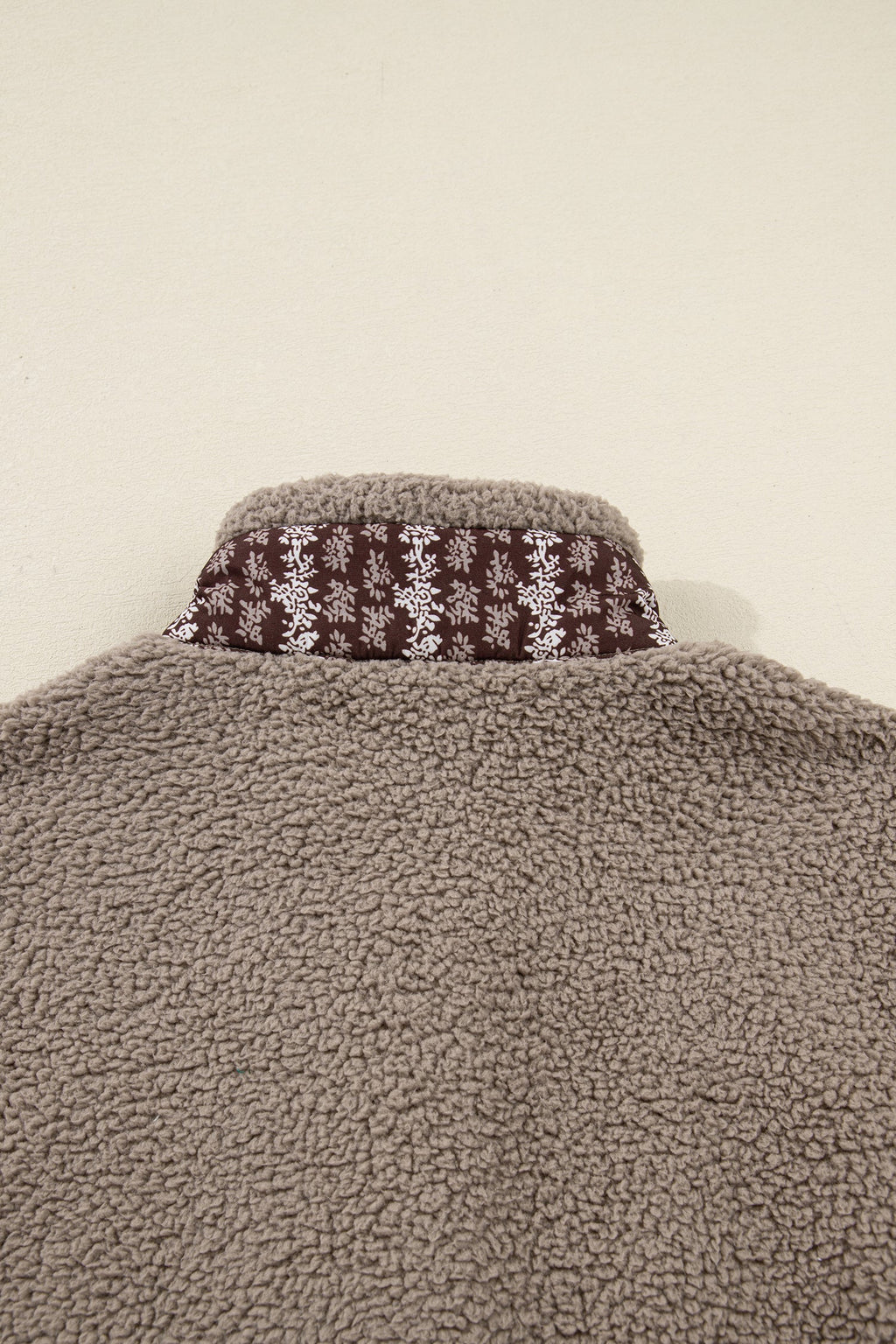 Wrenley Sherpa Fleece Vest with Floral Trim and Side Bows - Image 4