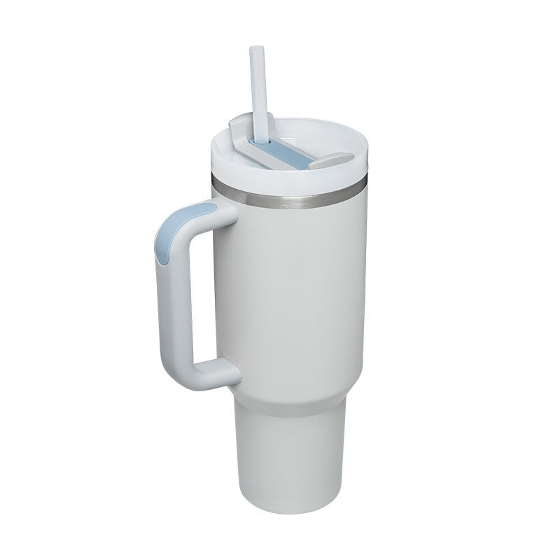 40 oz Stainless Steel Insulated Tumbler with Handle and Straw