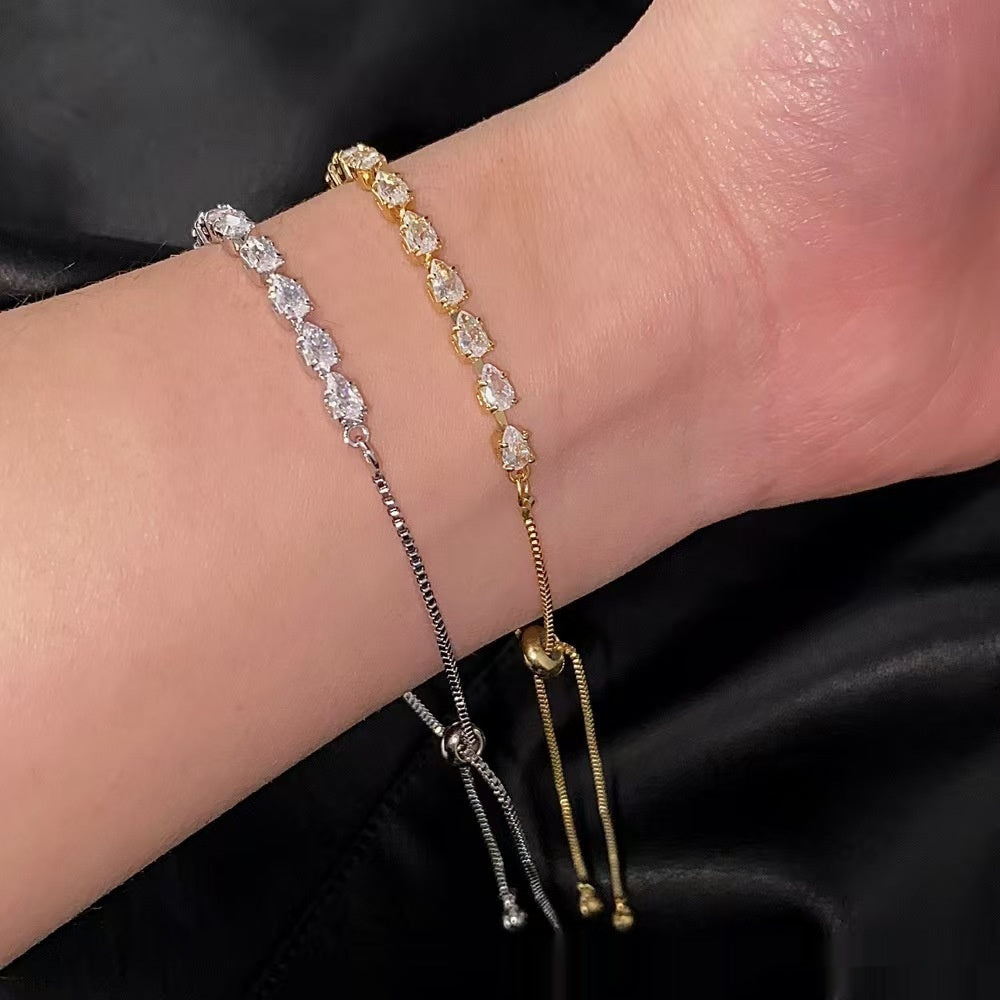 Delicate Zircon Adjustable Bracelet For Women