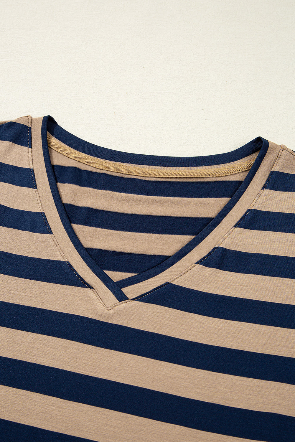 Stripe V-Neck Maxi Dress with Side Splits