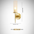 Copper Wall Lamp Bedroom Bedside Lamp Simple Copper Lamp