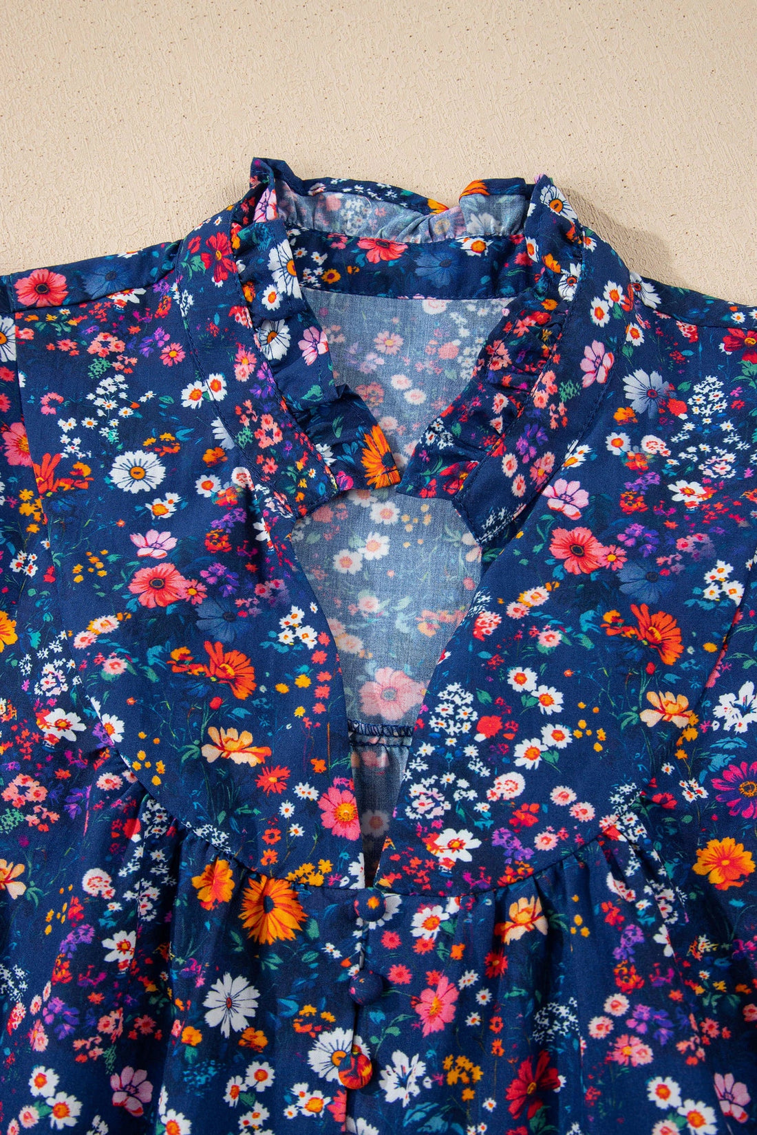 Women's Floral Mini Dress with Puff Sleeves