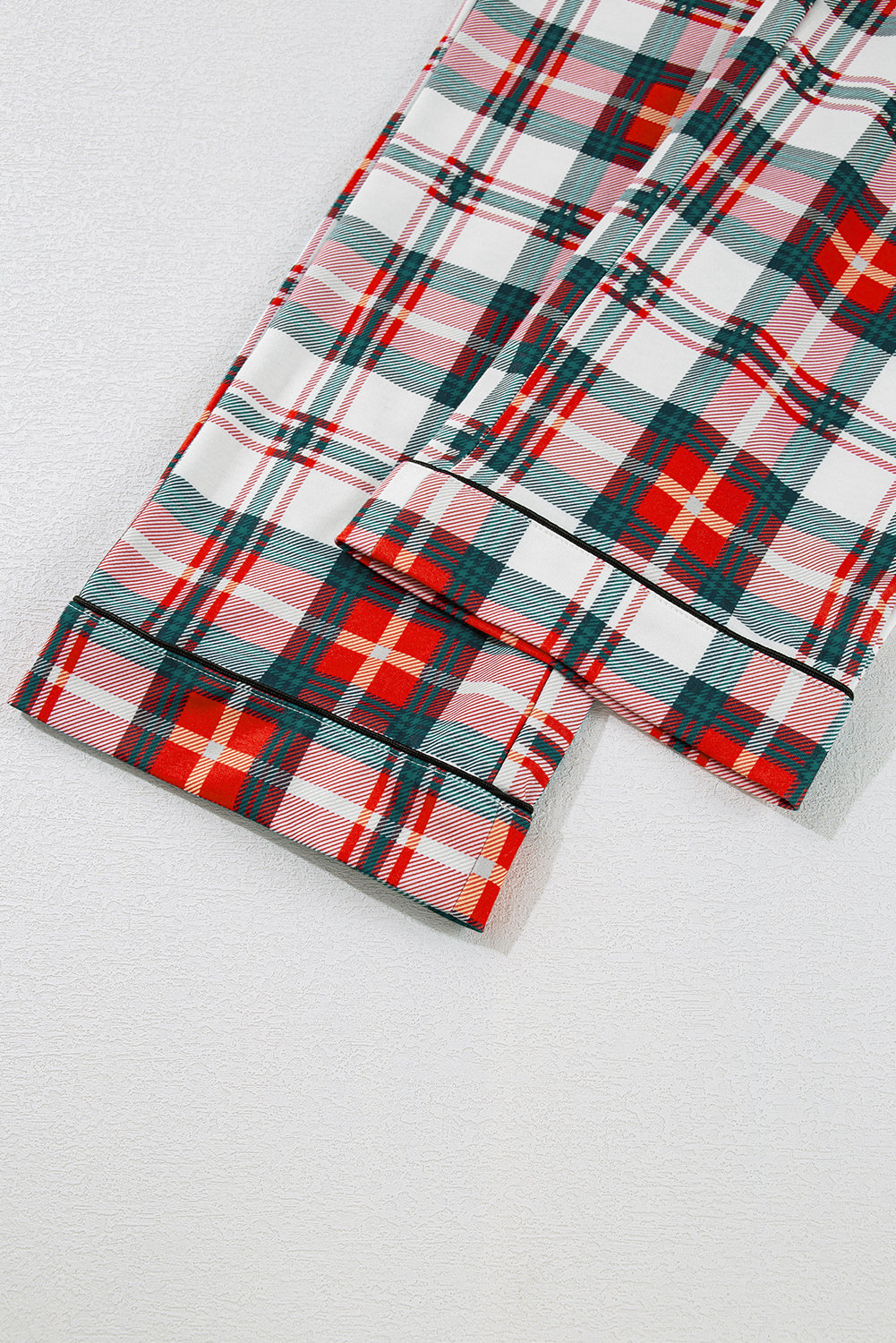 Womens Long Sleeve Plaid Pajama Set Festive Sleepwear - Image 5