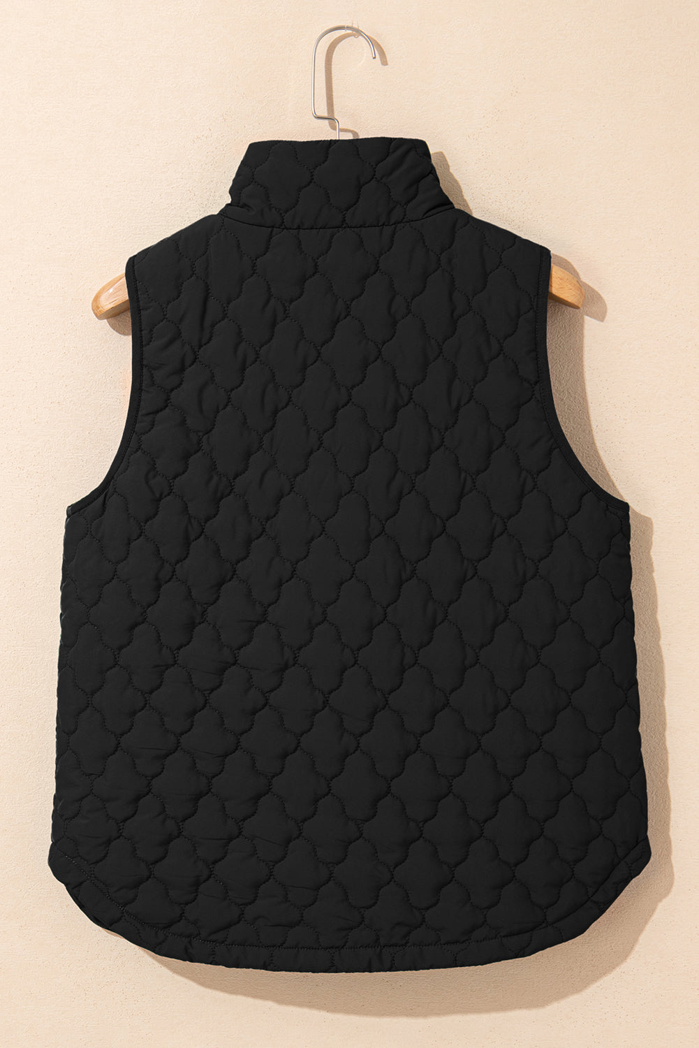 Women's Quilted Zip-Up Snap Button Vest - Relaxed Fit Outerwear