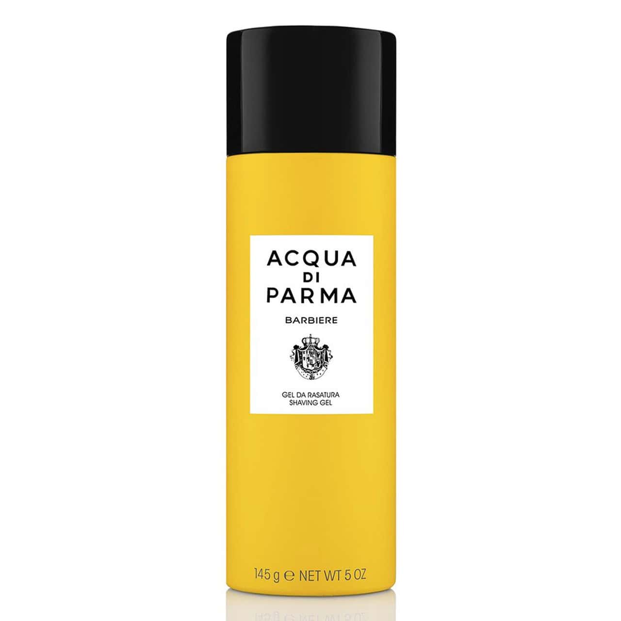 Acqua di Parma Barbiere Shaving Gel 5oz tube in signature yellow and black branding