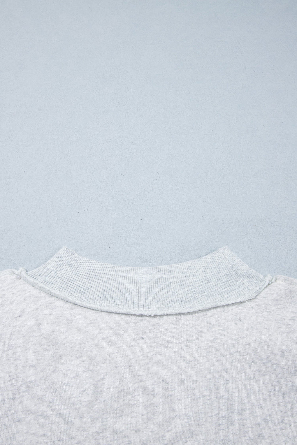 Gray PRAY Polka Dot Embroidered Mock Neck Sweatshirt