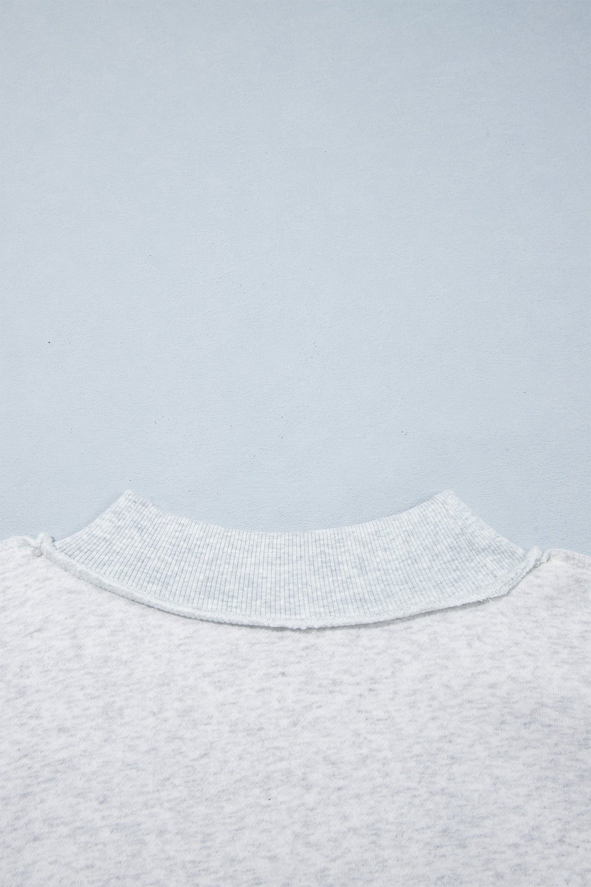 Gray PRAY Polka Dot Embroidered Mock Neck Sweatshirt