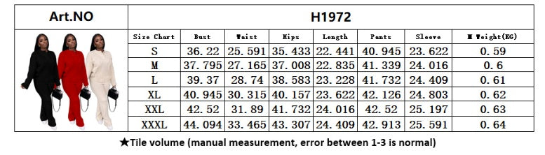 Women's Minimalist Long Sleeve Knit Two-Piece Loungewear Suit