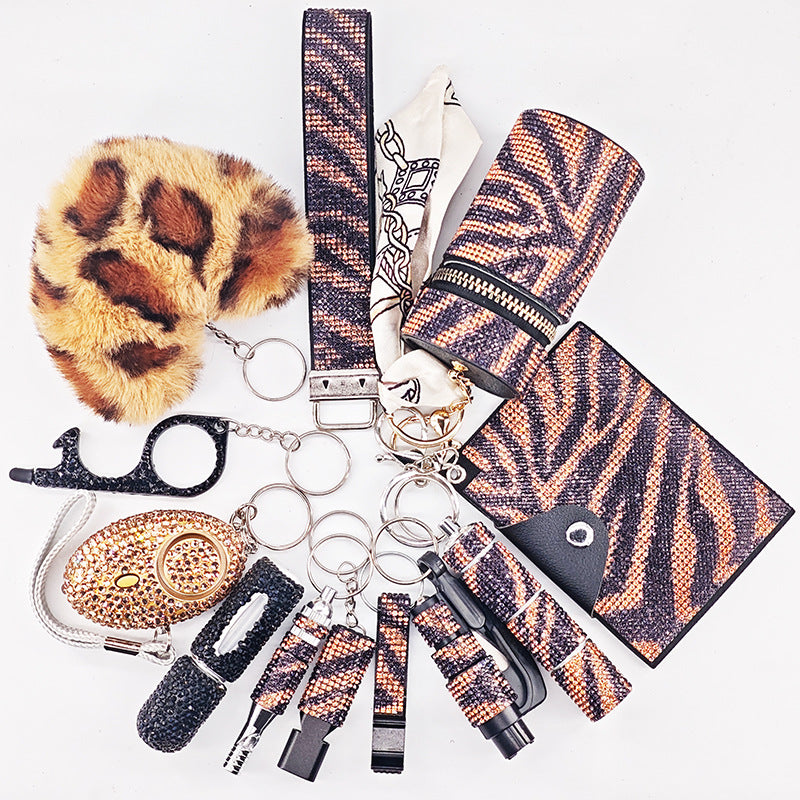 12-Piece Multifunctional Keychain Set – Glamorous Suitcase Charms