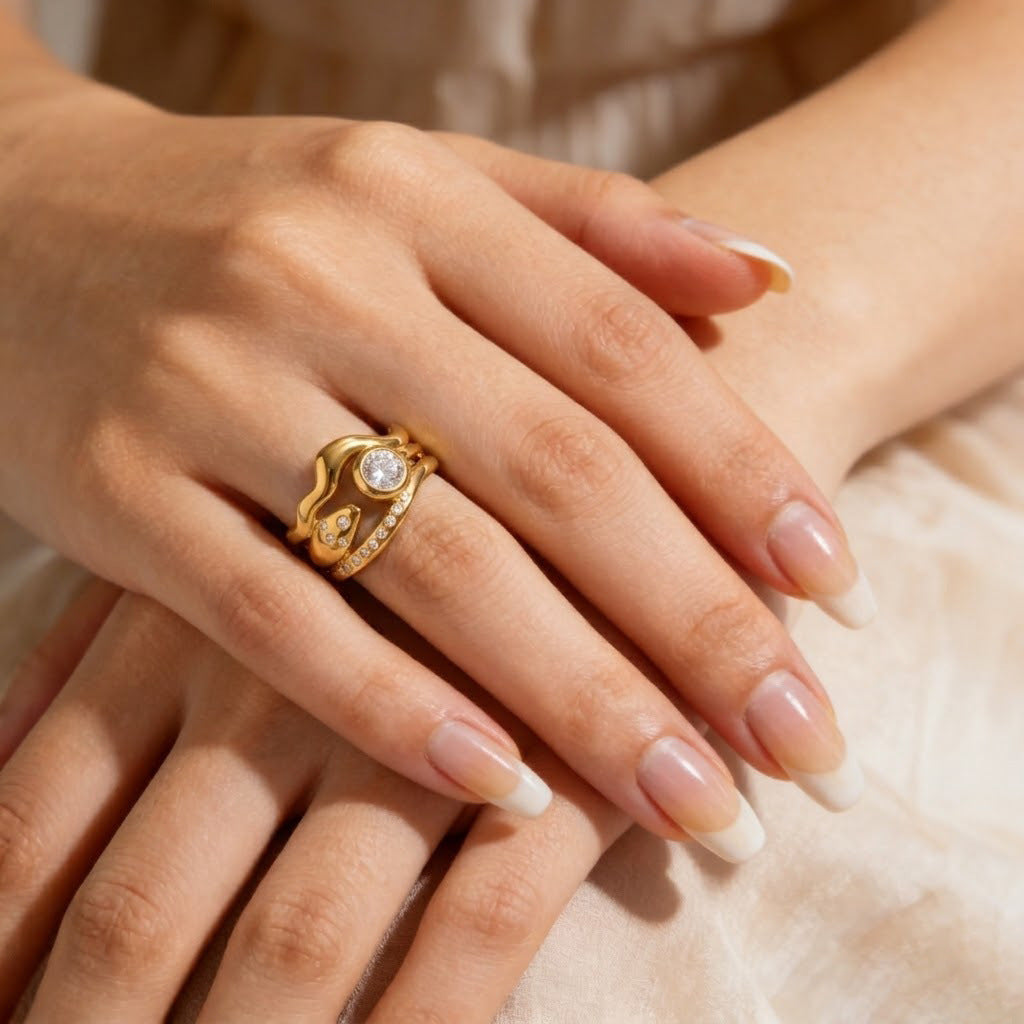 Simple And Versatile Alien Multi-layer Open Ring