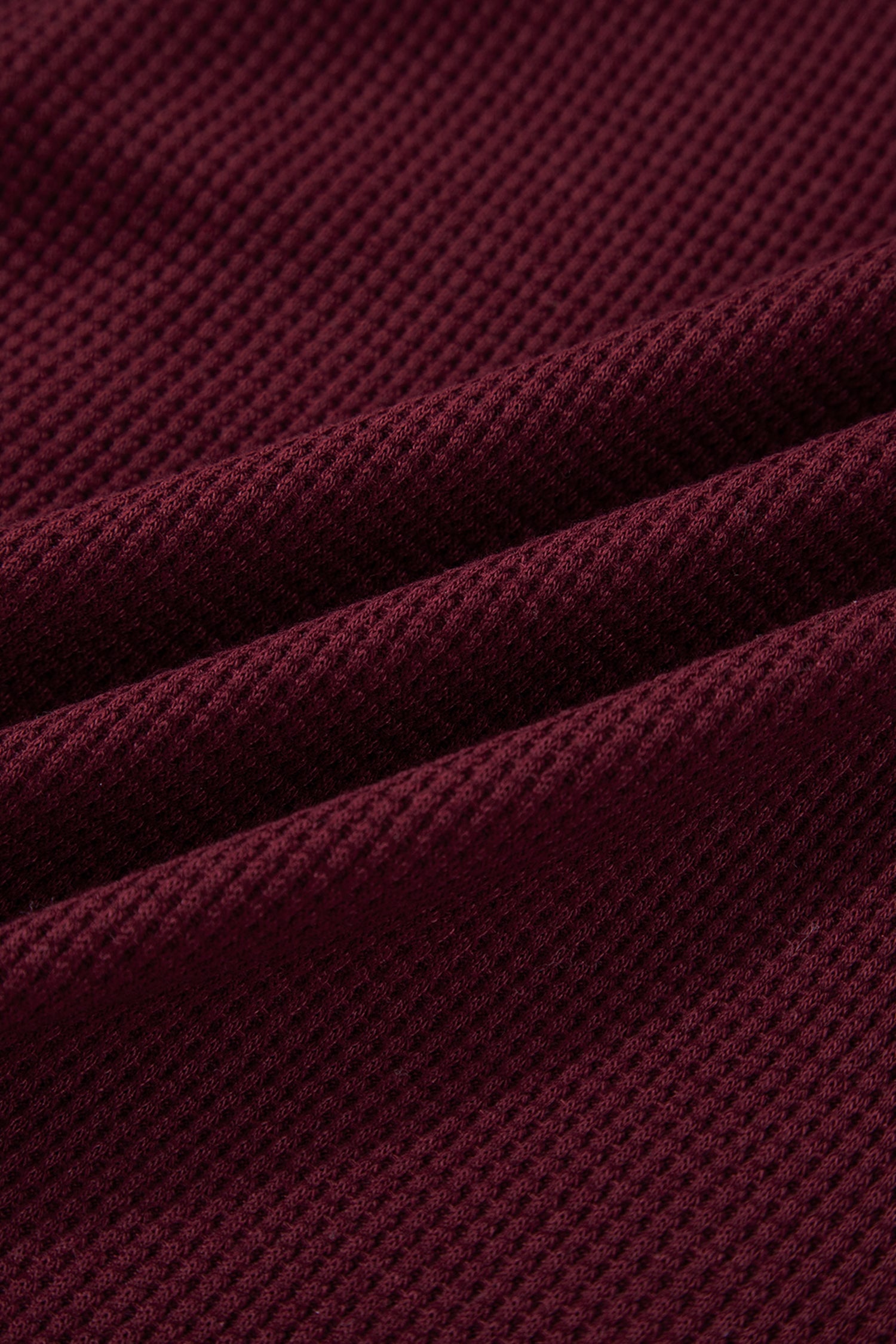 Waffle Zip Up Snap Button Hooded Jacket