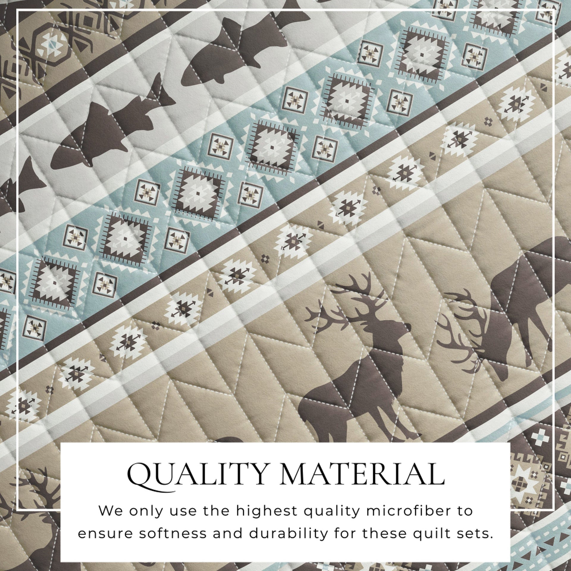 Yosemite Collection 3-Piece Lodge Quilt Bedding Set - Image 2
