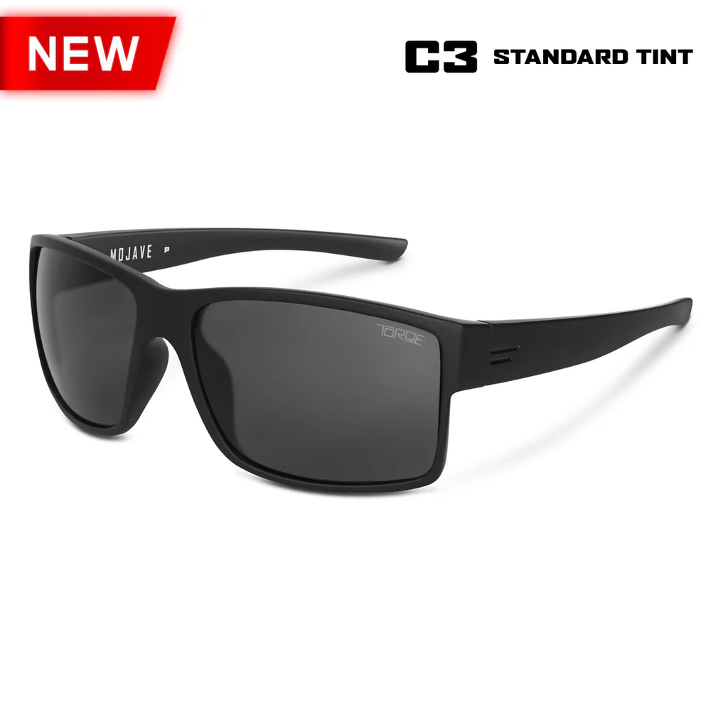 Black Mojave C3 mirrored polarized sports sunglasses for children