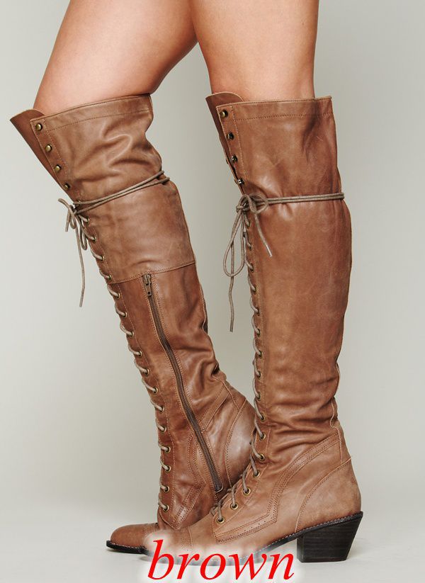 Women's Over-the-Knee Boots – Round Toe Winter