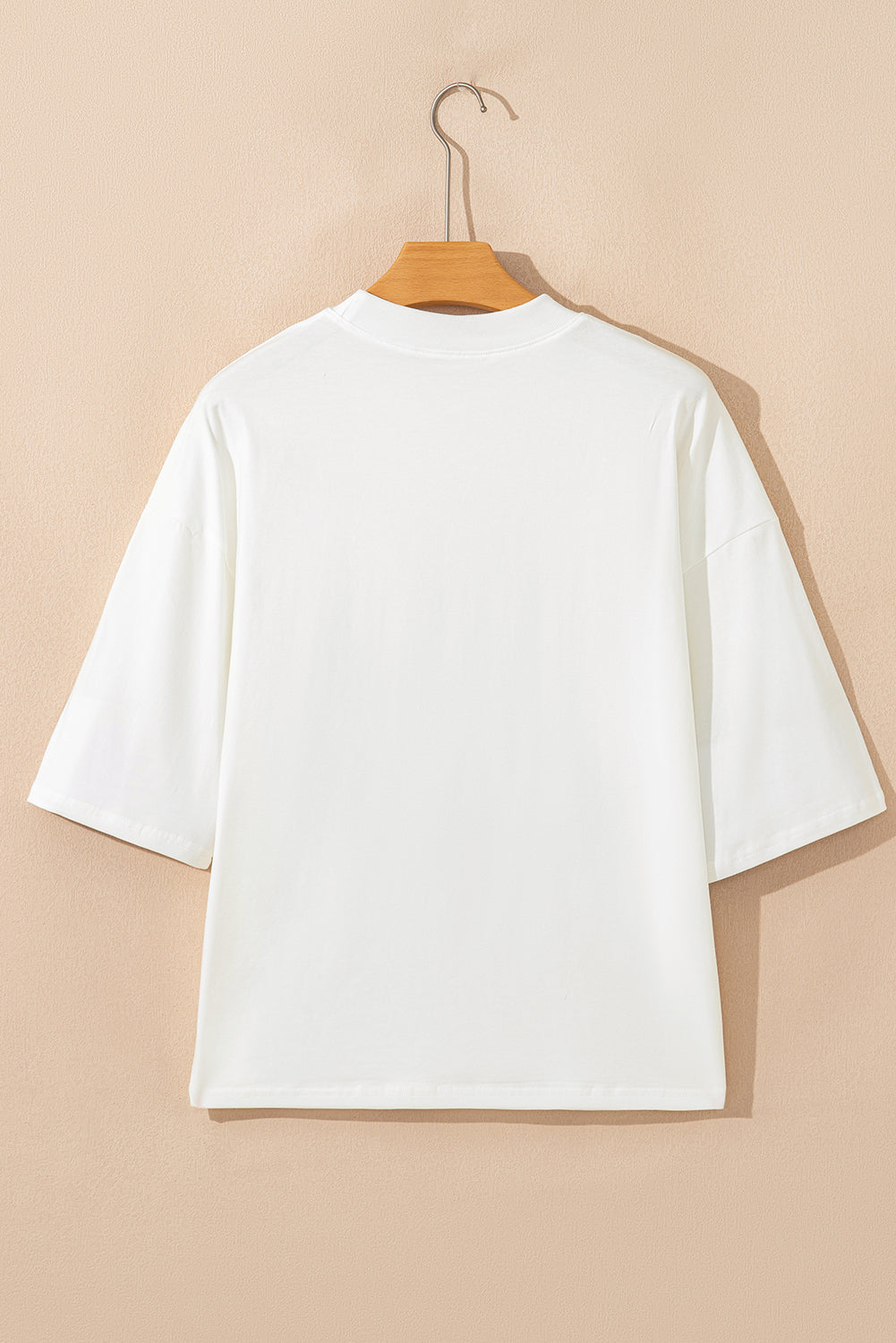 112 Beige GAME DAY Slogan Printed Half Sleeve Oversize T-Shirt