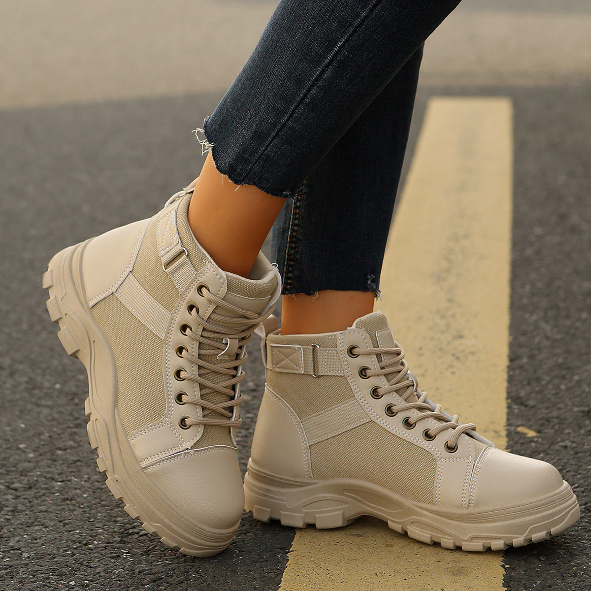 Women’s Mid-Calf Fleece-Lined Winter Boots with Buckle Detail