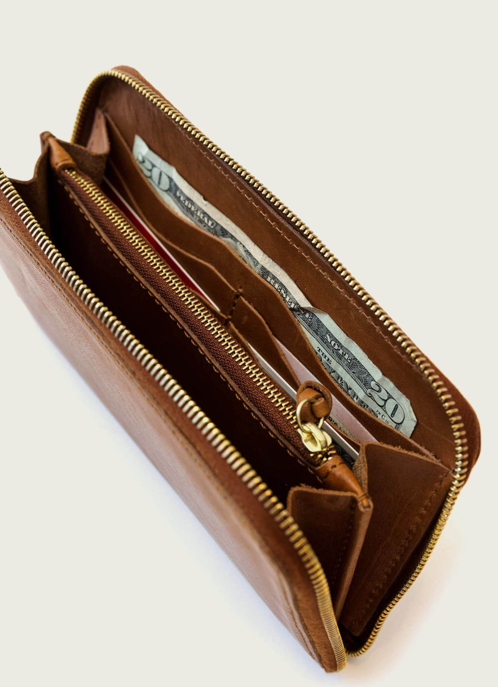 Classic Zip Around Wallet in Full-Grain Leather