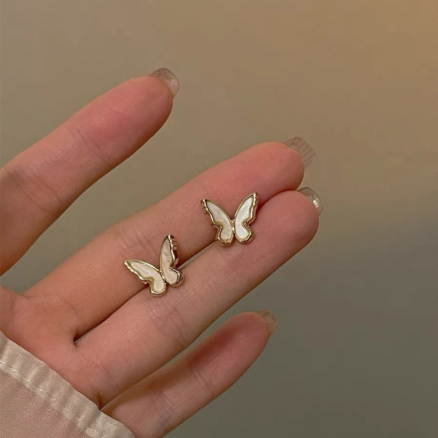 Dainty Heart Gold Plated Stud Earrings Minimalist Chic Jewelry