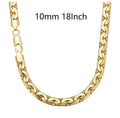 Mens Titanium Steel Hip-Hop Polished Gold Snake Chain