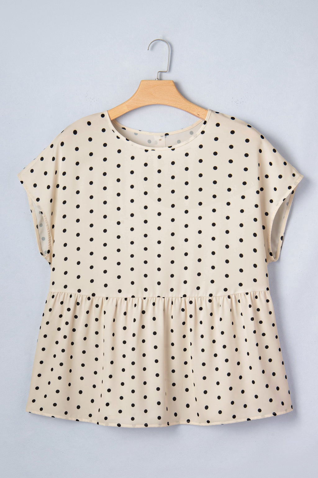 Adora Polka Dot Button Detail Babydoll Blouse | Polyester