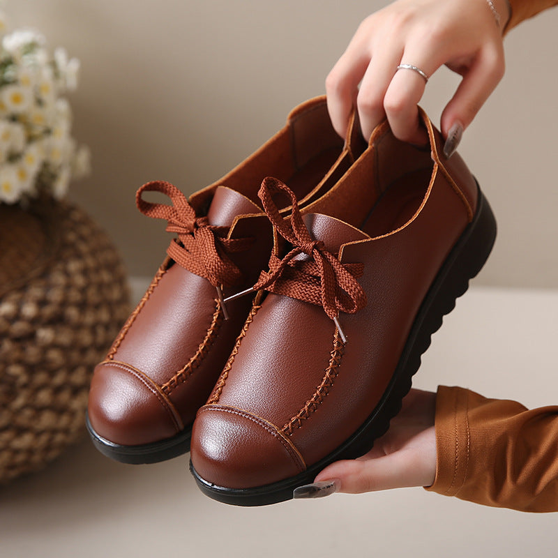 Women’s Black Flat Work Shoes – Soft Sole Anti-Slip Flats