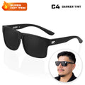 Range polarized sunglasses with hydrophobic and scratch-resistant lenses