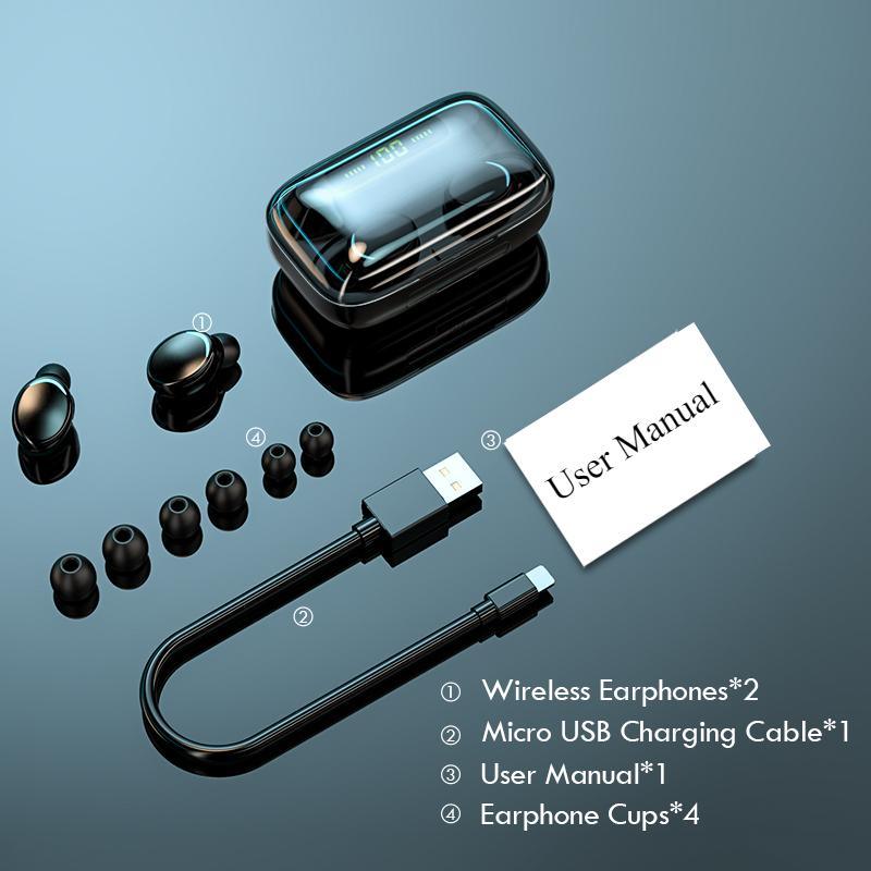 TWS Bluetooth 5.0 Earbuds 9D Stereo with 2200mAh Case