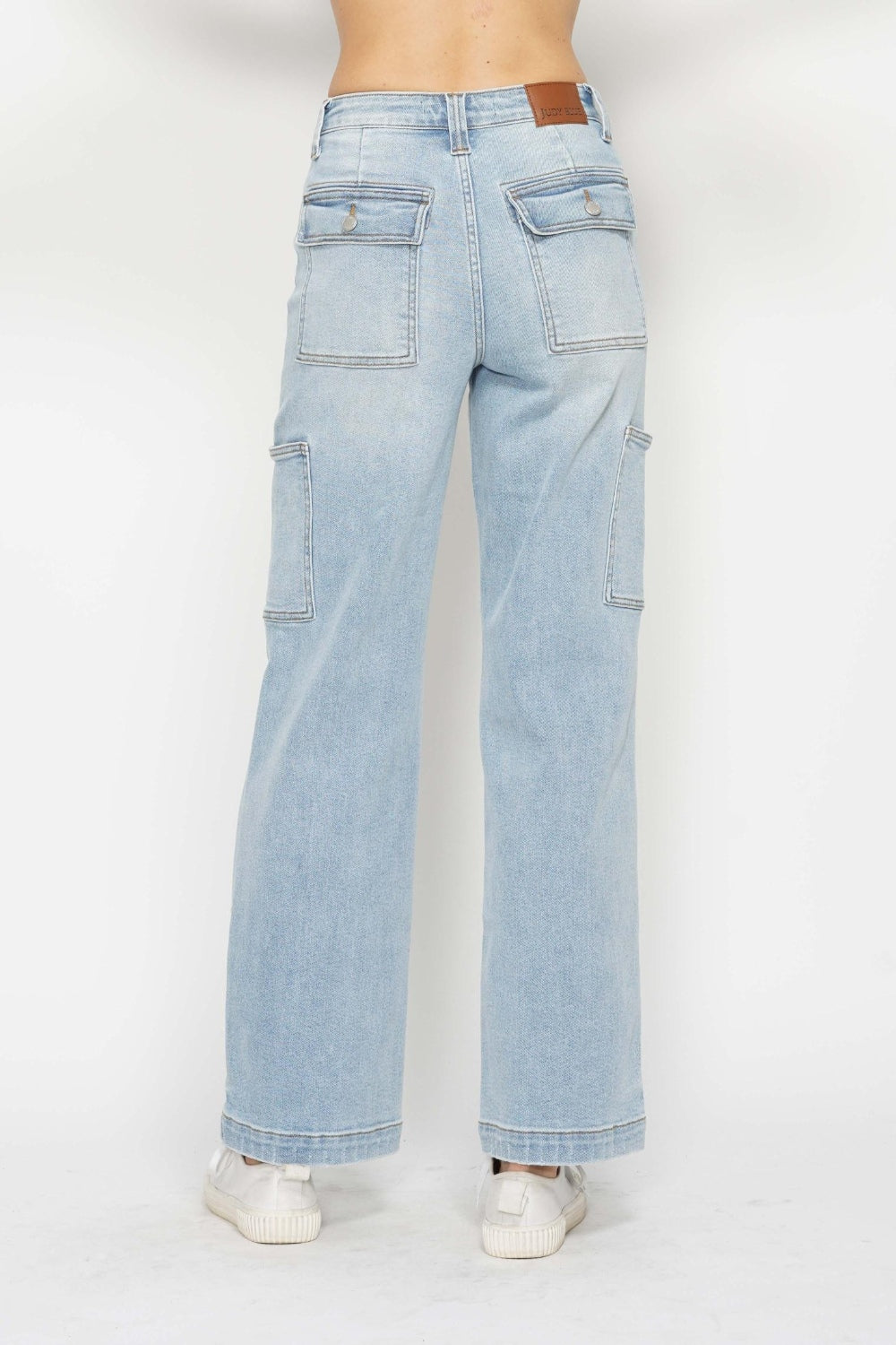 Judy Blue High Waist Straight Cargo Jeans | Utility Style