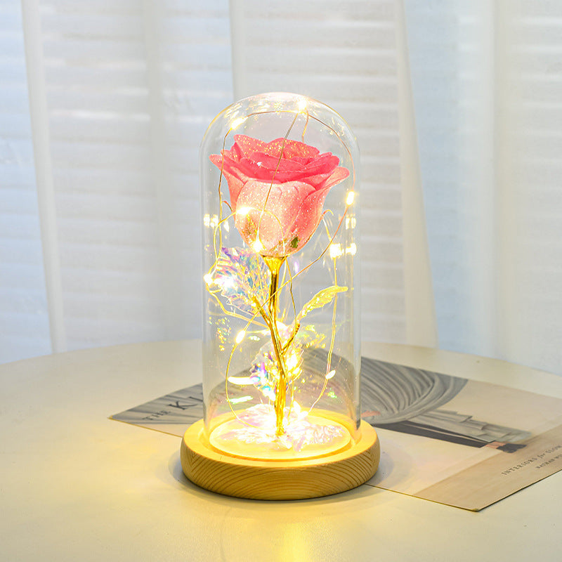 Eternal Rose LED Glass Lamp Romantic Valentine's Day Gift Decor