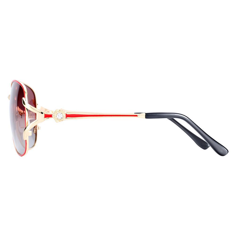 Elegant Women’s Gradient Polarized Round Luxury Sunglasses