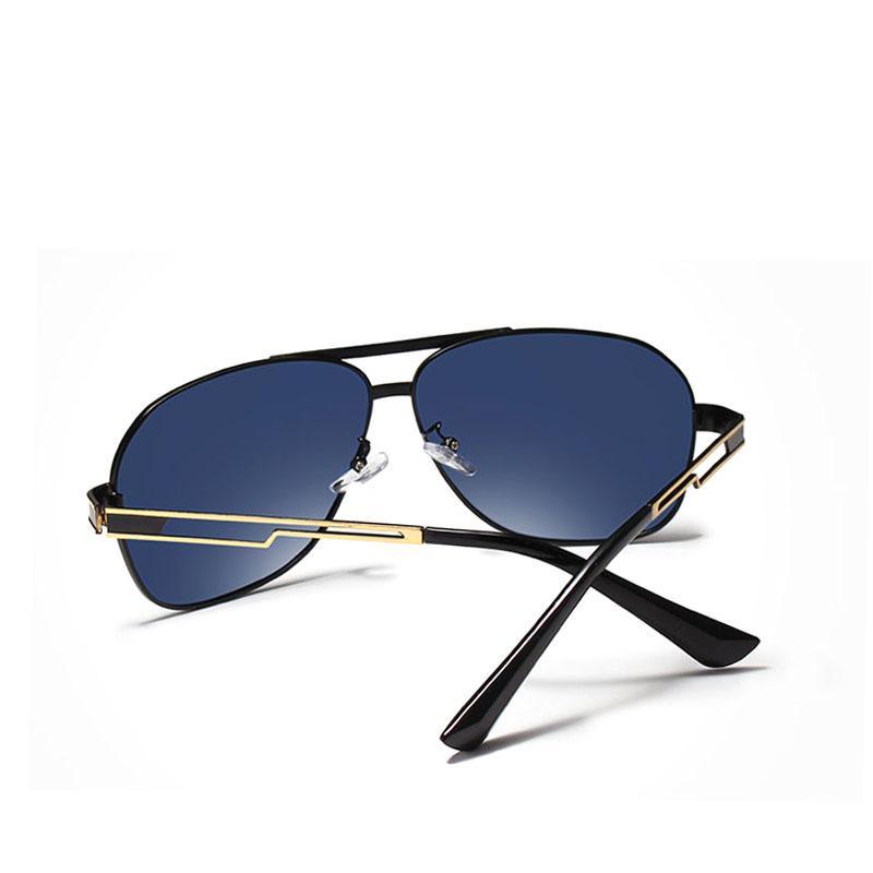 Men’s Aviation Square Polarized Sunglasses Alloy Metal Frame