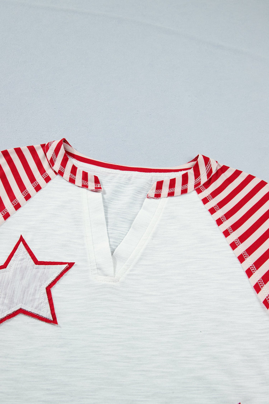 Katalina Inspired Patriotic Short Sleeve V-Neck Top