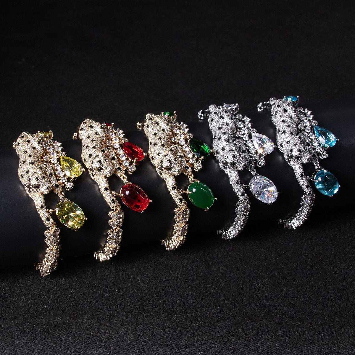 Cross-border Fall Into The Galaxy Exquisite Cheetah Bracelet High-level Egg Face Bracelet Micro-inlaid Full Of Diamonds Light Luxury Jewelry Wholesale