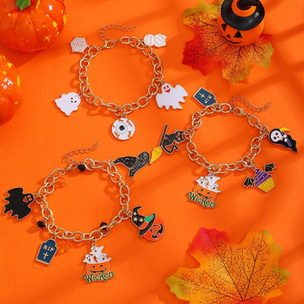 Halloween Cartoon Pumpkin Ghost Bracelet