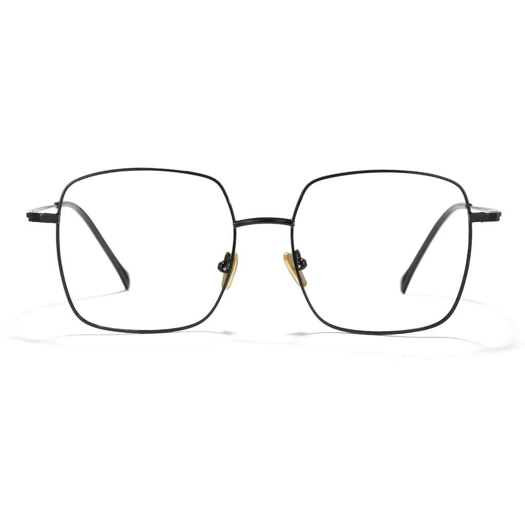 Cyxus Women Blue Light Bloking Glasses Anti Blue Light Glasses Square Rertro Metal Frame Glasses Black