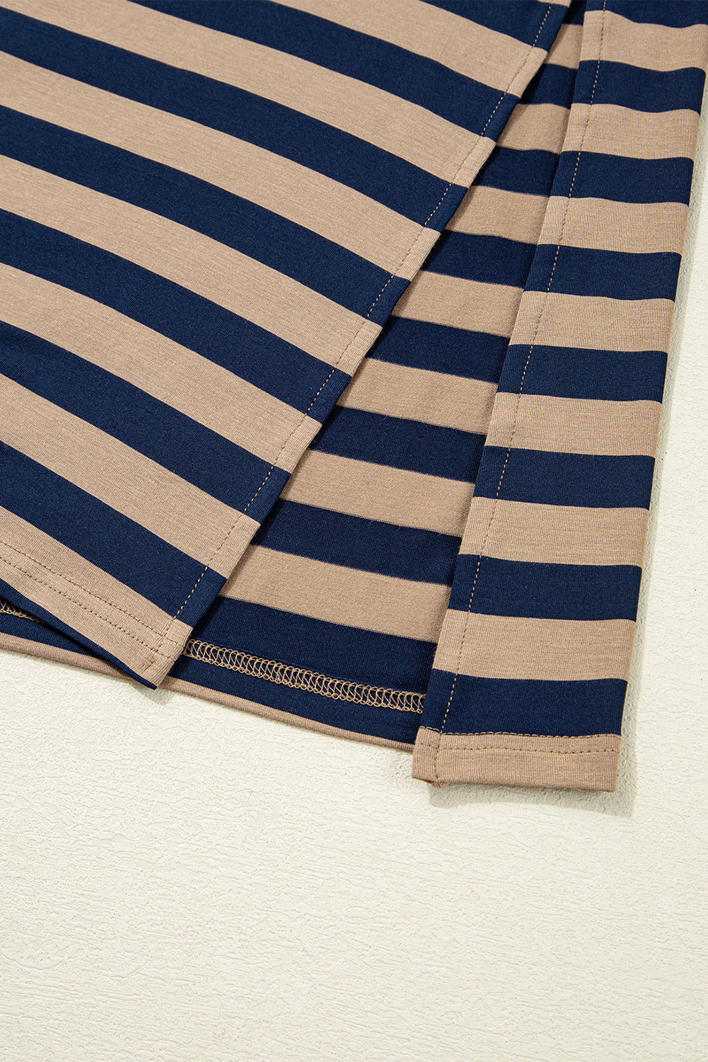 Stripe V-Neck Maxi Dress with Side Splits