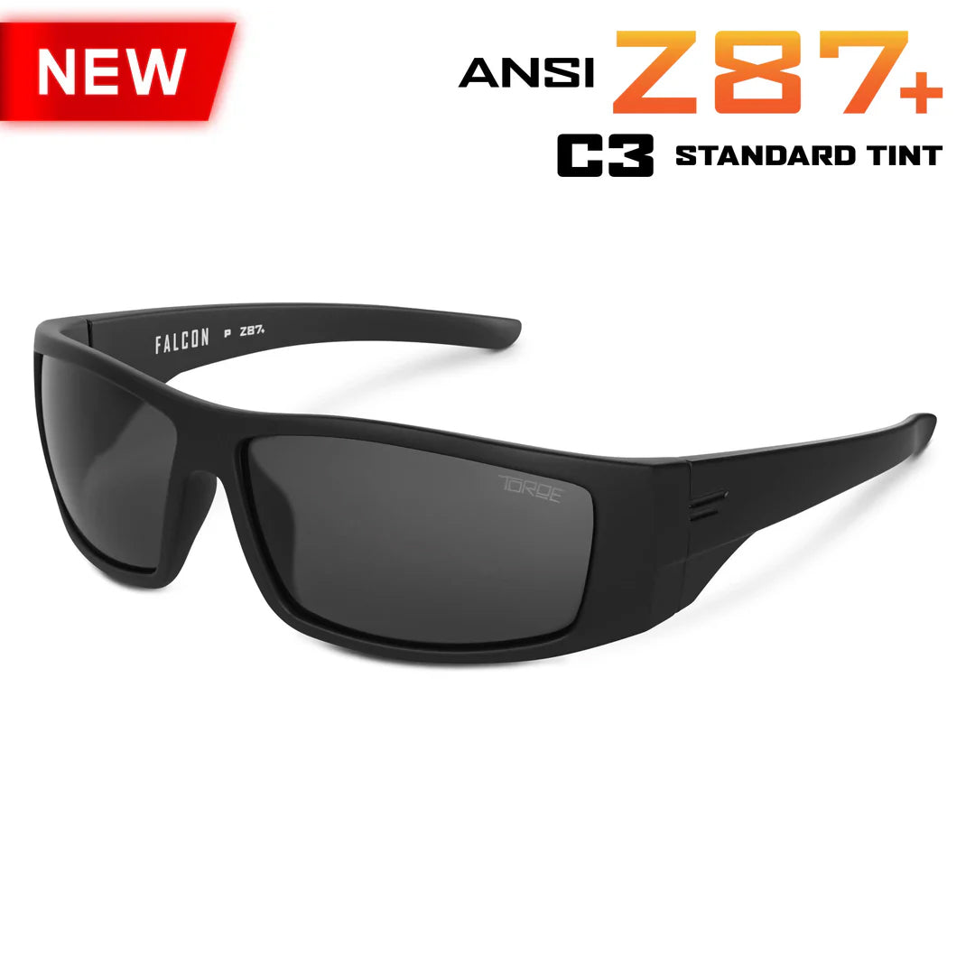 ANSI Z87+ Safety Rated Polarized Wraparound Sunglasses