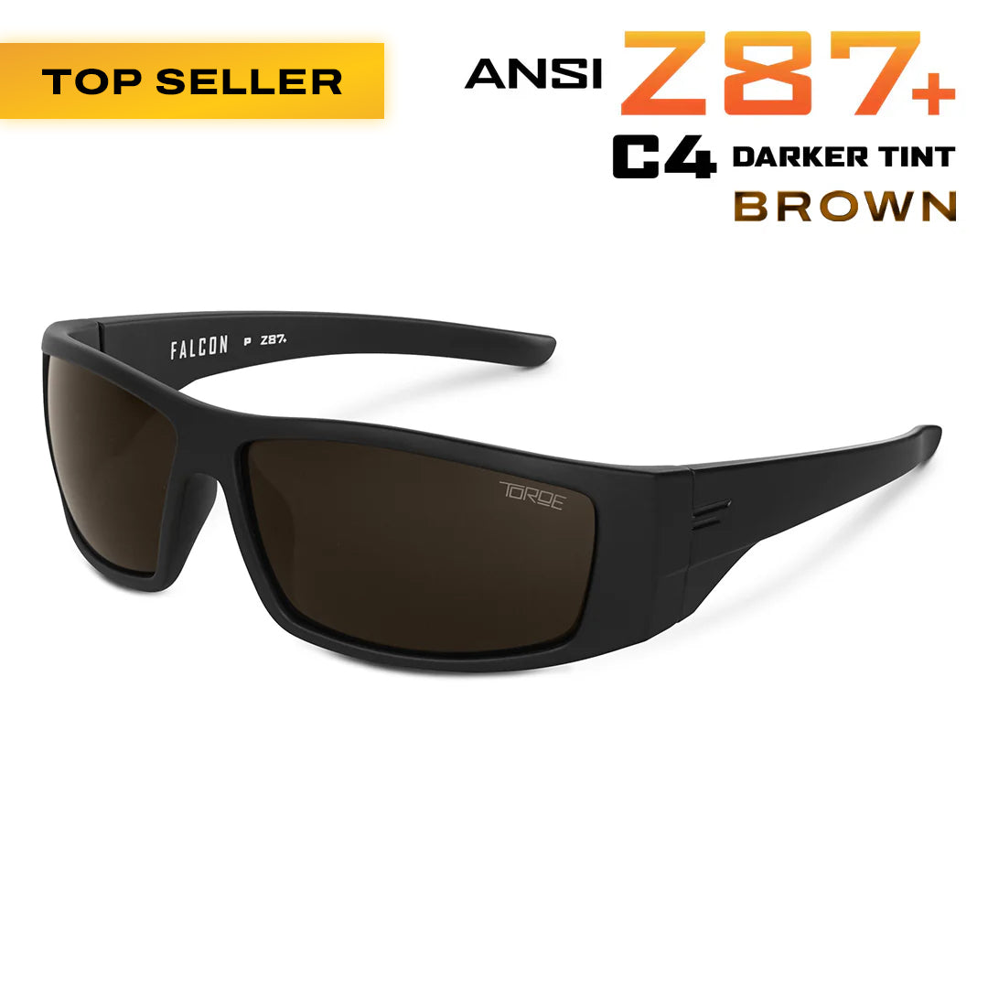 ANSI Z87+ Safety Rated Polarized Wraparound Sunglasses