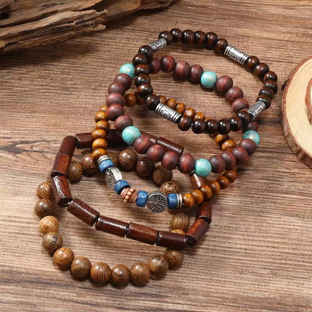 Multilayer Elastic Metal Tree Of Life Bracelet