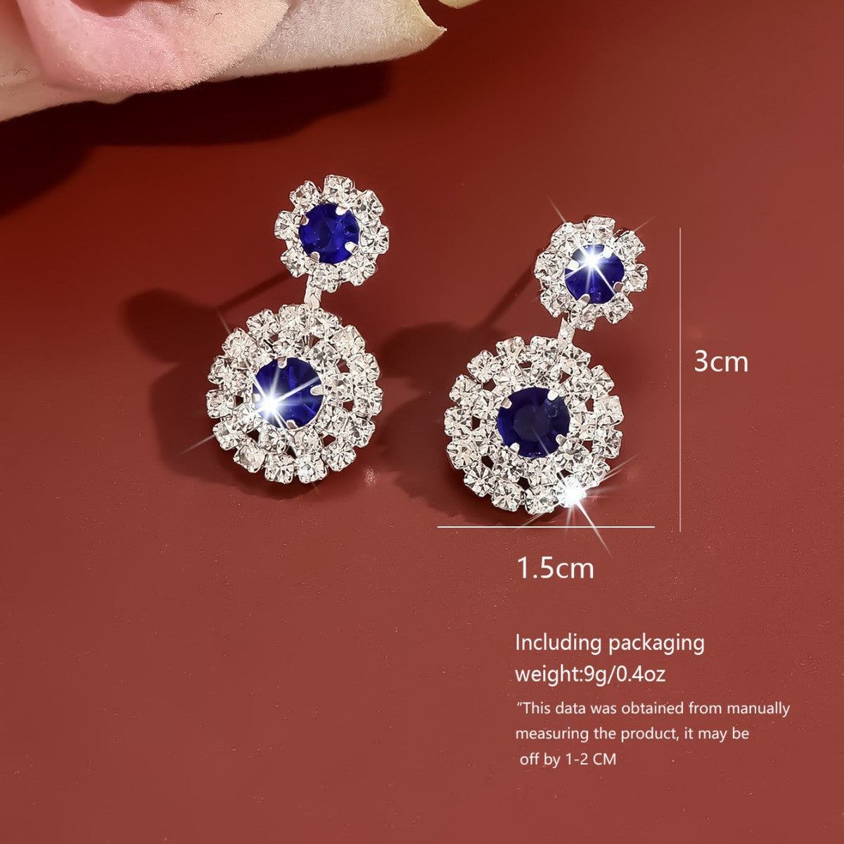 Sparkling Full Rhinestone Flower Drop Earrings, French Vintage Sunflower Stud Earrings Elegant Fashion Ear Jewelry For Women Daily Dating Party