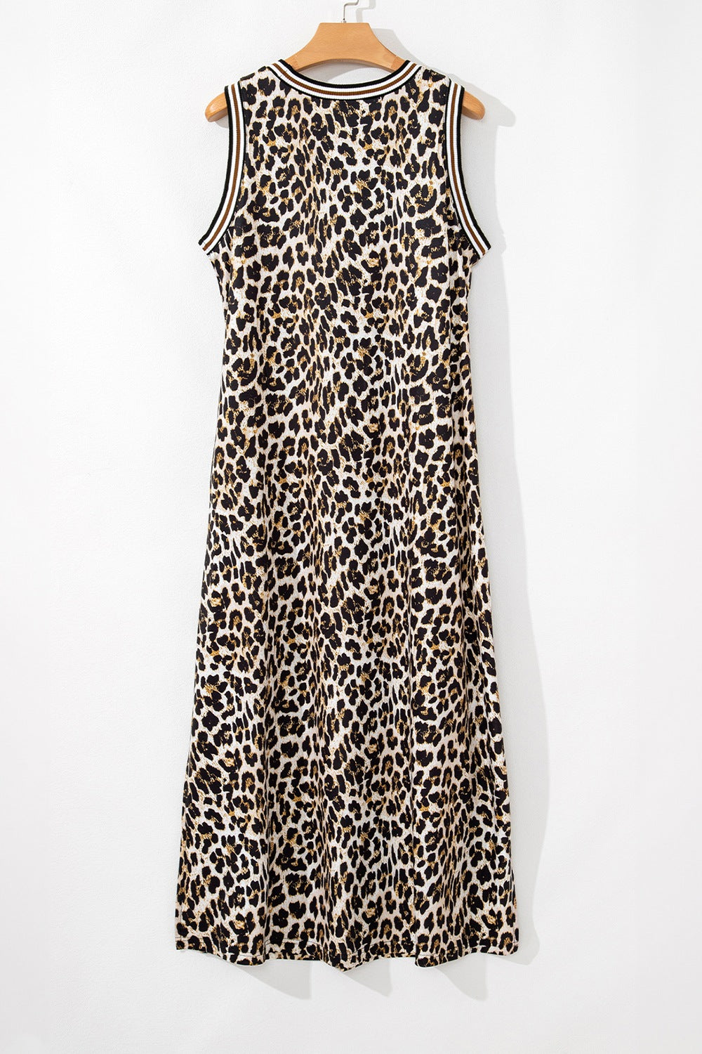 Sleeveless Leopard Print Maxi Dress - Luxury Modern Statement