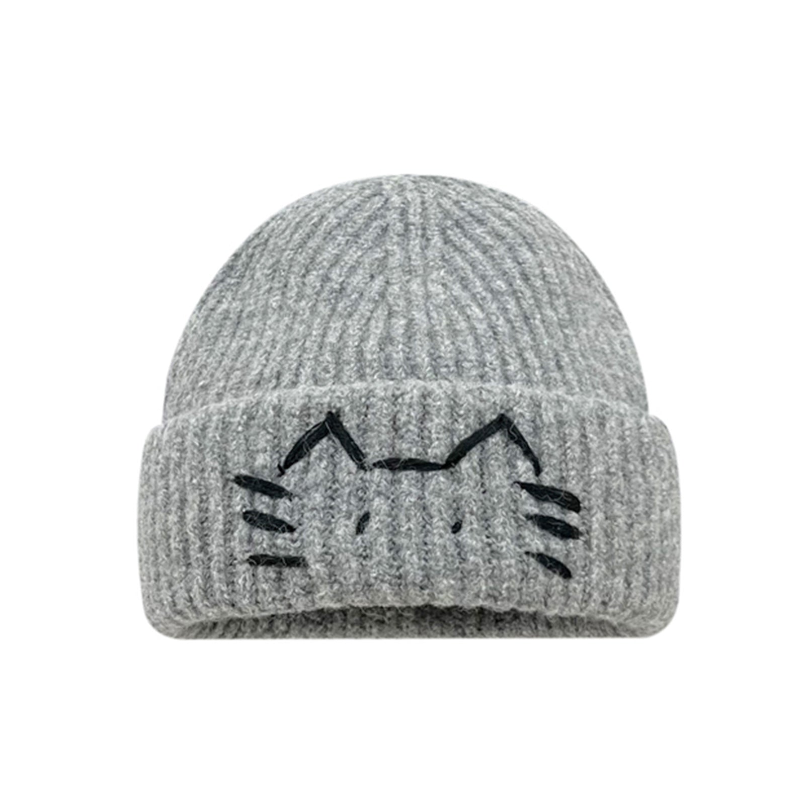 Women's Cute Cat Line Knitted Beanie Hat