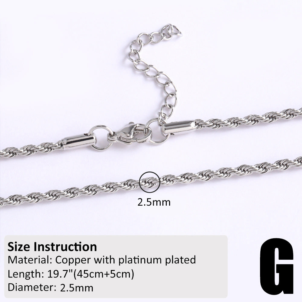 18k Gold Plated Minimalist Hip-Hop Chain Necklace for DIY Styling