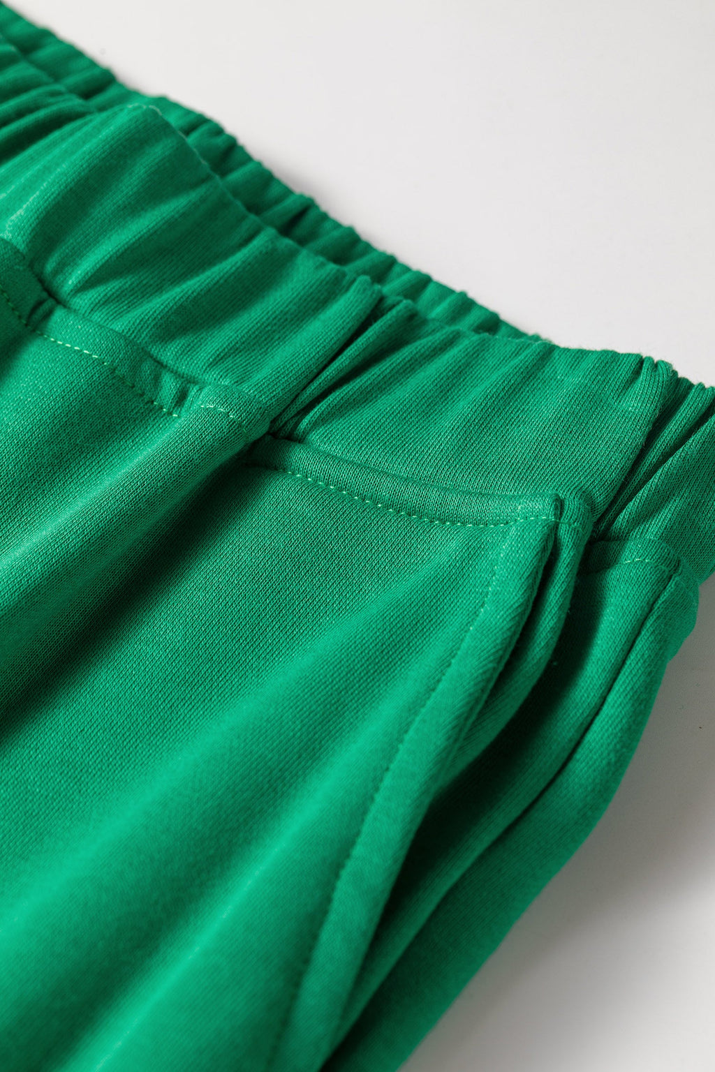 Solid Raw Hem Hoodie & Elastic Waist Pants Set