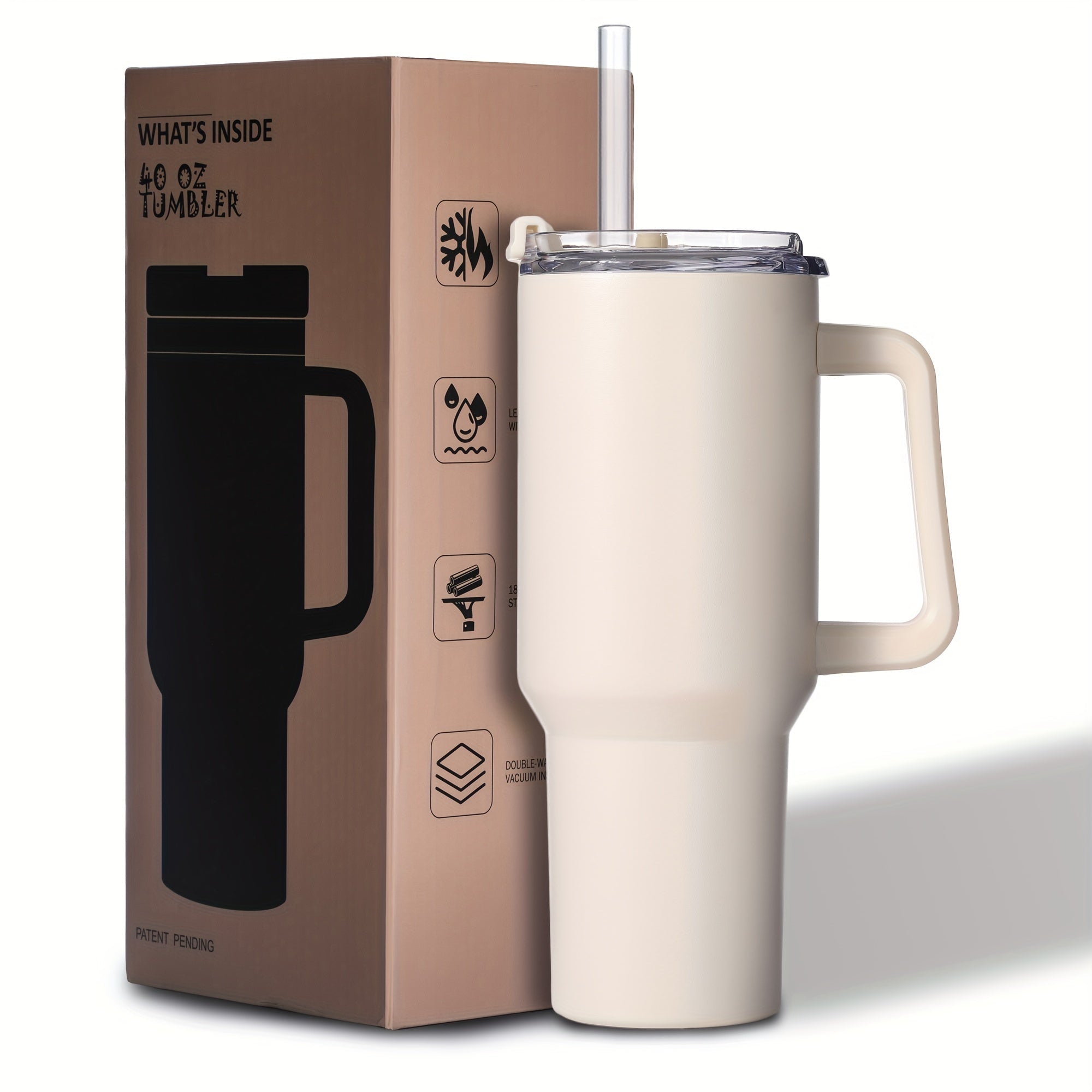 Gome Cow Print 40oz Tumbler Insulated with Handle  Straw